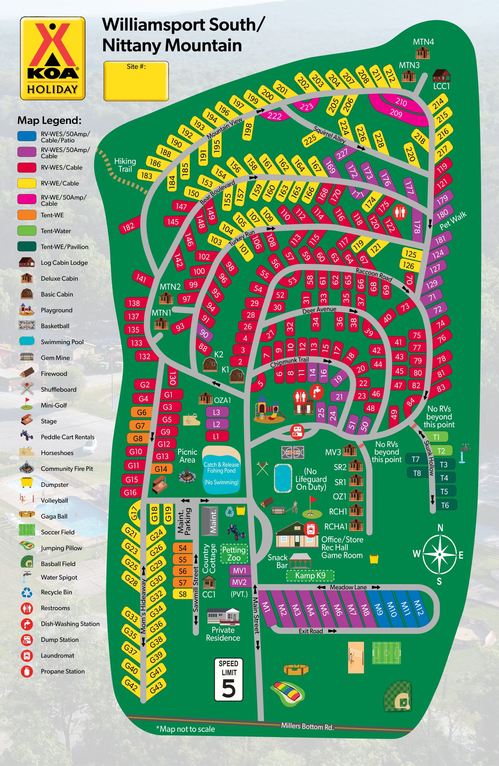 Nittany Mount KOA Map